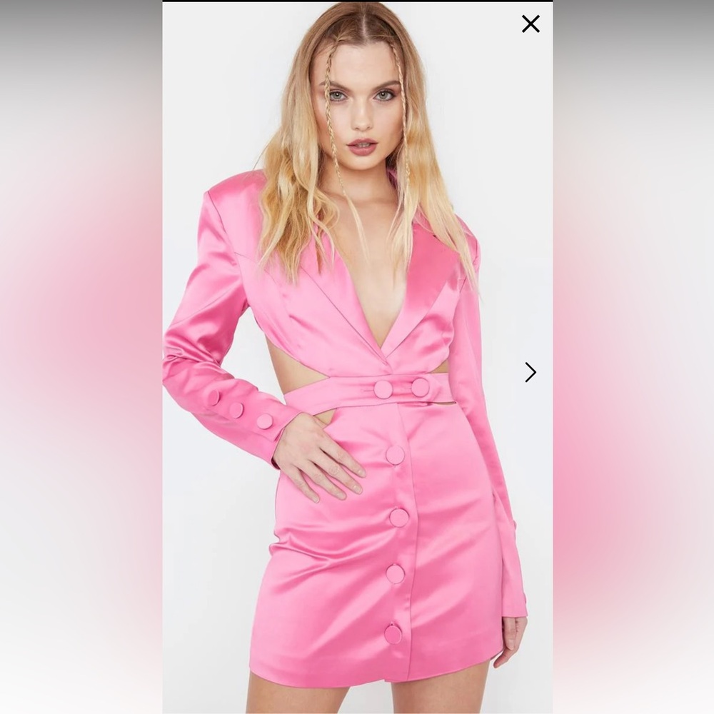 For Love And Lemons Pink Satin Dress